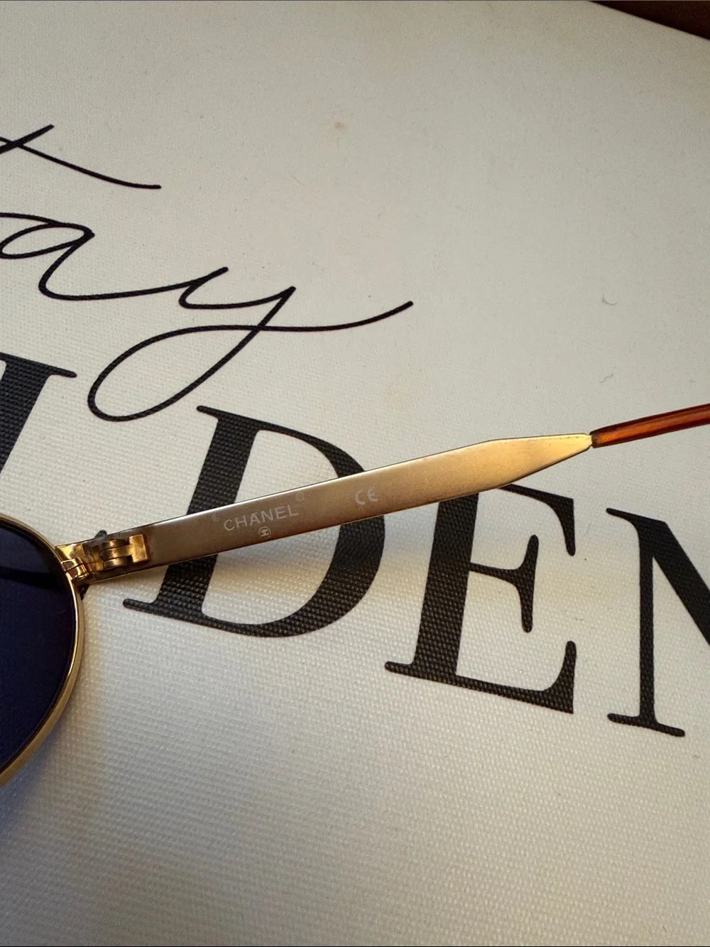 Vintage CHANEL Gold Frame Sunglasses